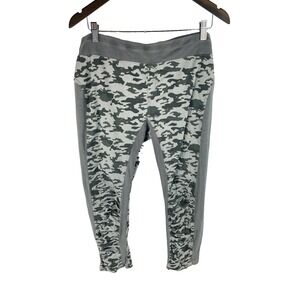 XCVI Wearables Jetter‎ Pants L (Fits 35x25) Camo Cropped Ruched Stretch Pull On